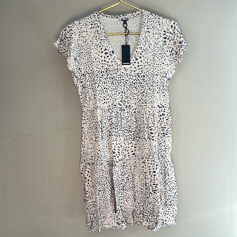 Monrow | Mini Cheetah Ruffle Dress - Picture 3 of 6